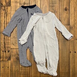 Navy and Gray Nike Footed Pajamas